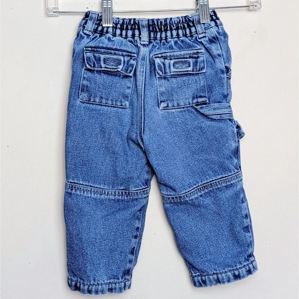 Vintage Gymboree‎ Cargo Lined Denim Carpenter Jeans Y2K Infant Size 12-18 Months